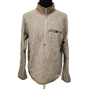 The North Face Mens Beige 1/4 Zip Long Sleeve Pullover Jacket Size Large